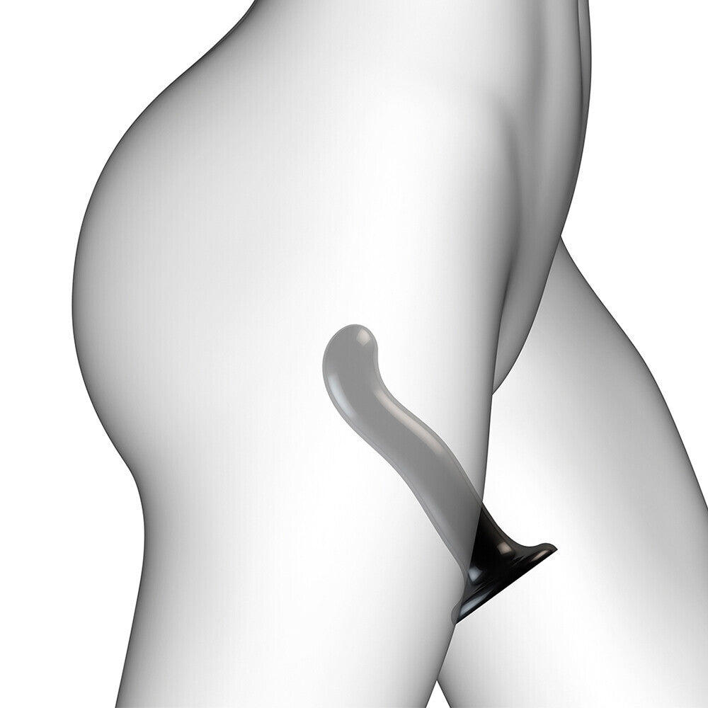 Strap On Me Prostate and G Spot Curved Dildo Medium Black - Sinsations