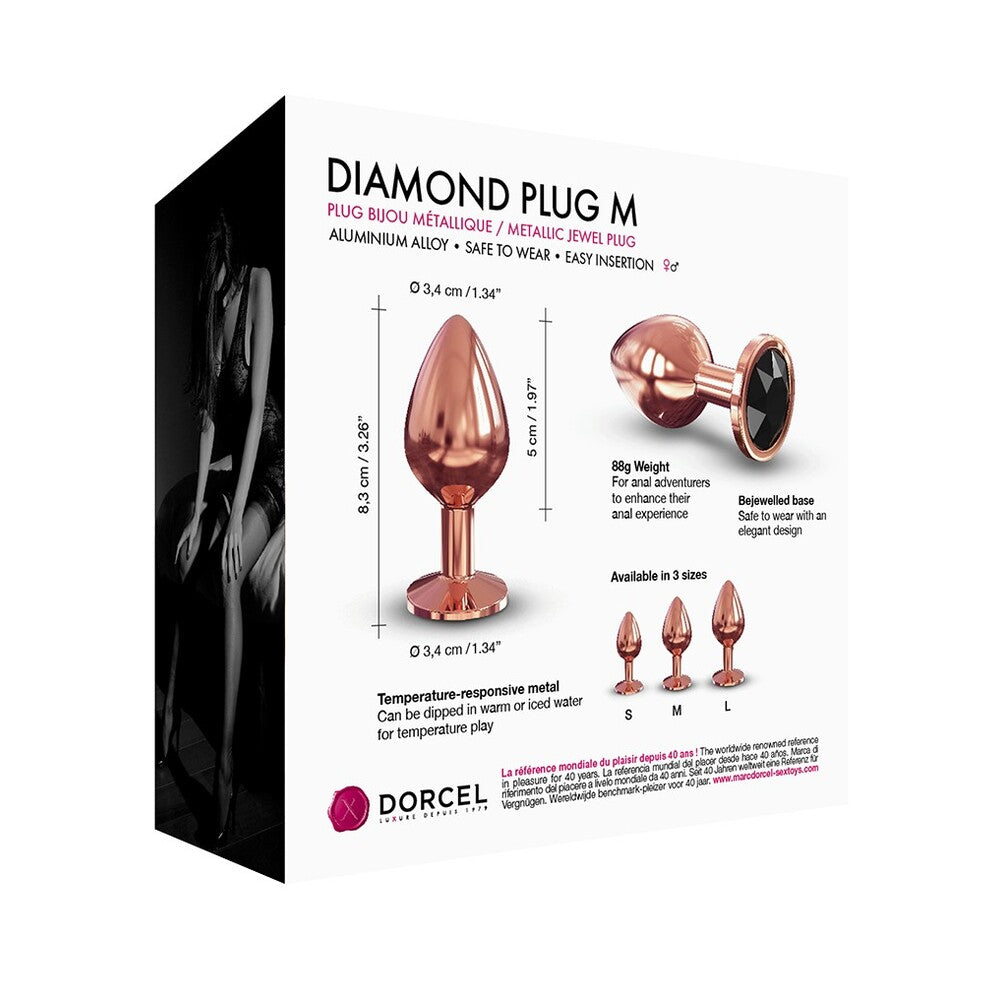 Dorcel Diamond Butt Plug Rose Gold Medium - Sinsations