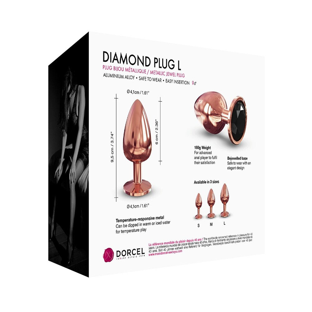 Dorcel Diamond Butt Plug Rose Gold Large - Sinsations