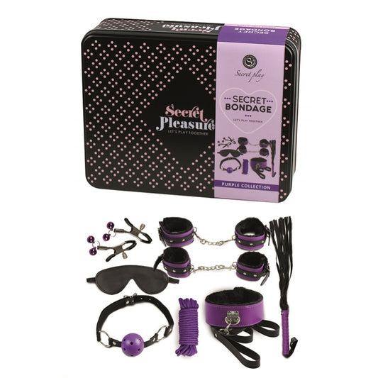 Secret Bondage Kit Black And Purple Collection - Sinsations