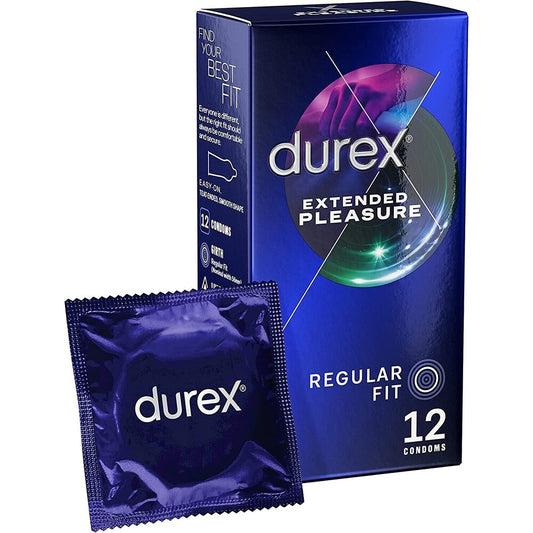 Durex Extended Pleasure Regular Fit Condoms 12 Pack - Sinsations