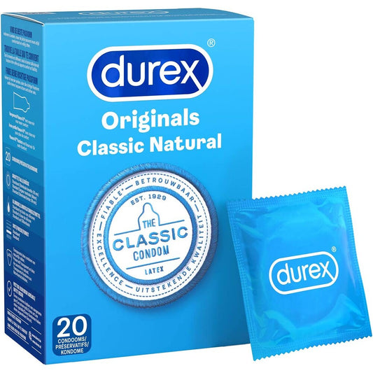 Durex Originals Classic Natural Condoms 20 Pack - Sinsations
