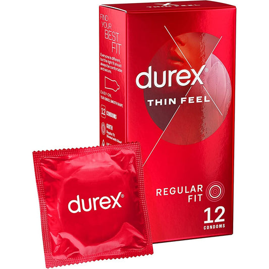 Durex Thin Feel Regular Fit Condoms 12 Pack - Sinsations