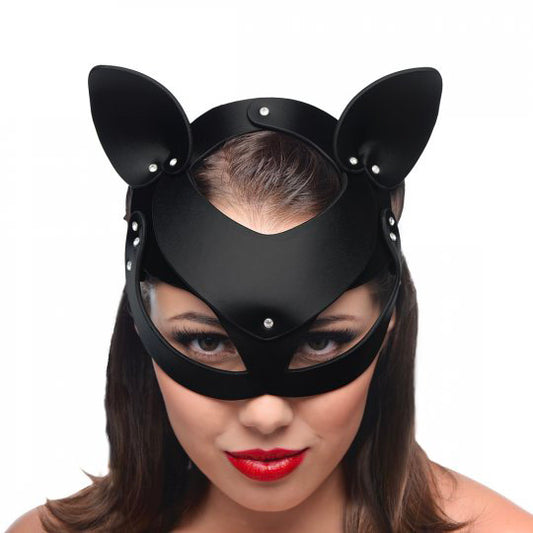 Master Series Bad Kitten Leather Cat Mask - Sinsations