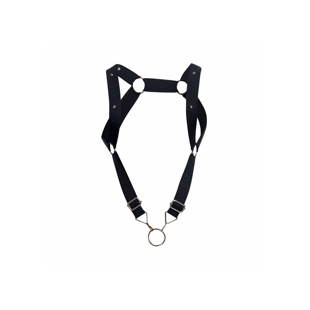 Male Basics Dngeon Straight Back Harness With Cockring - Sinsations