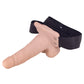 Erection Assistant Hollow Vibrating StrapOn 6 inch Flesh Pink - Sinsations