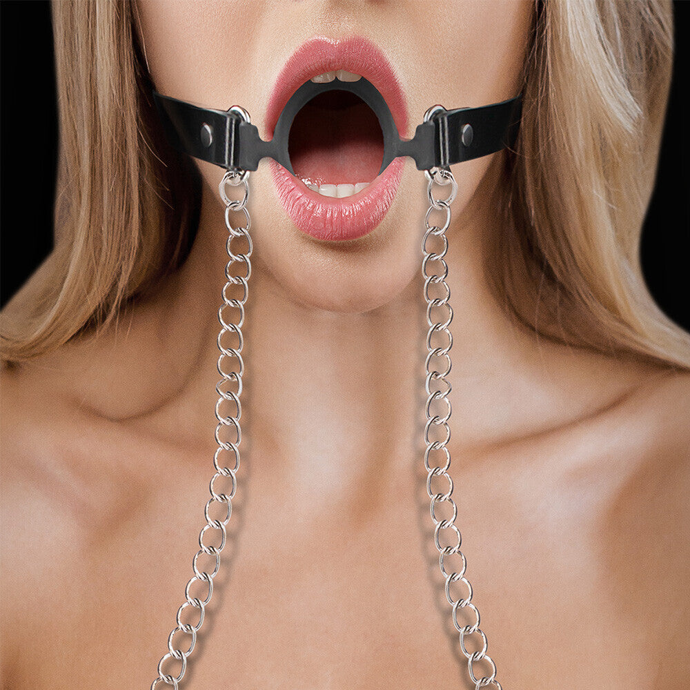 Ouch O Ring Gag With Nipple Clamps - Sinsations