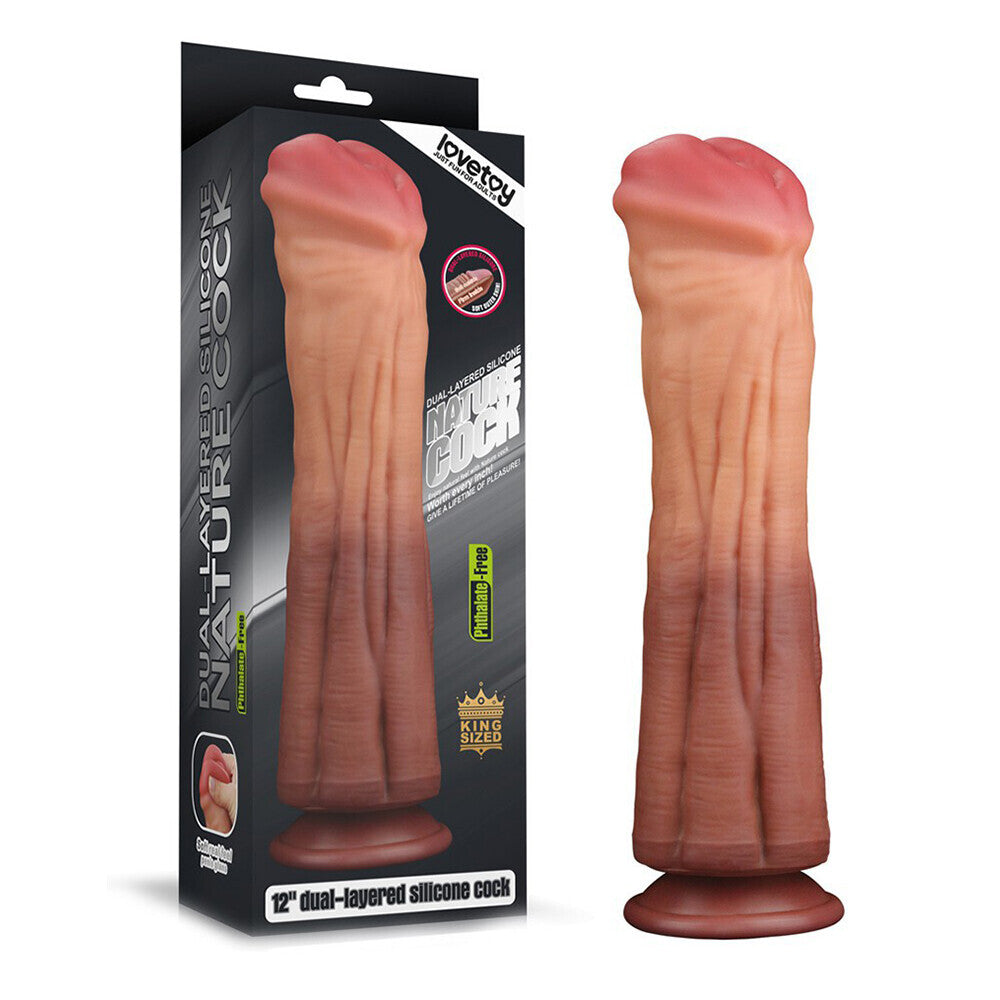 Lovetoy 12 Inch Dual Layered Silicone Horse Cock - Sinsations