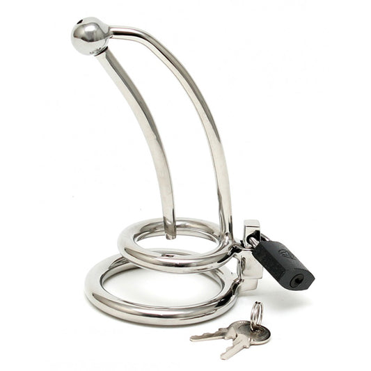 Chastity Penis Lock Curved With Urethral Tube - Sinsations