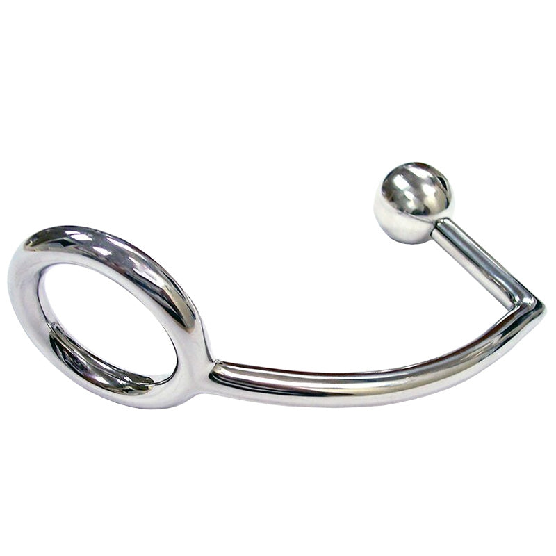 Rouge Stainless Steel Cock Ring With Anal Probe - Sinsations
