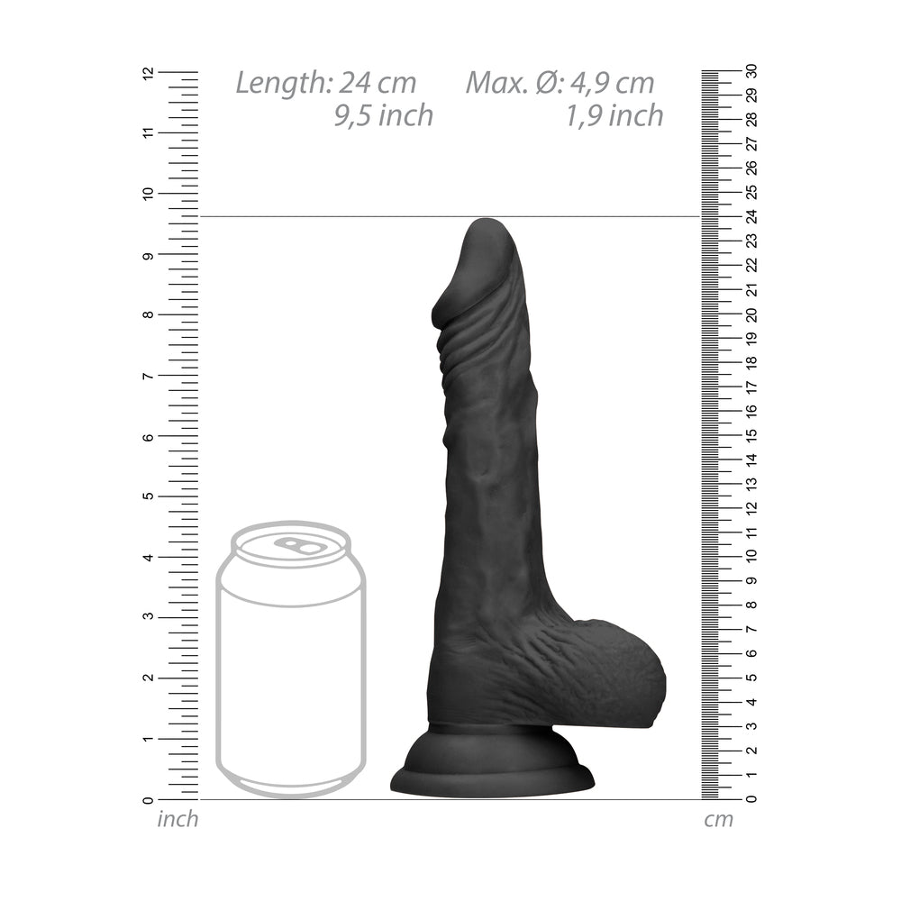9 Inch Dildo - Real Rock with Suction Cup by Shots Toys - Sinsations