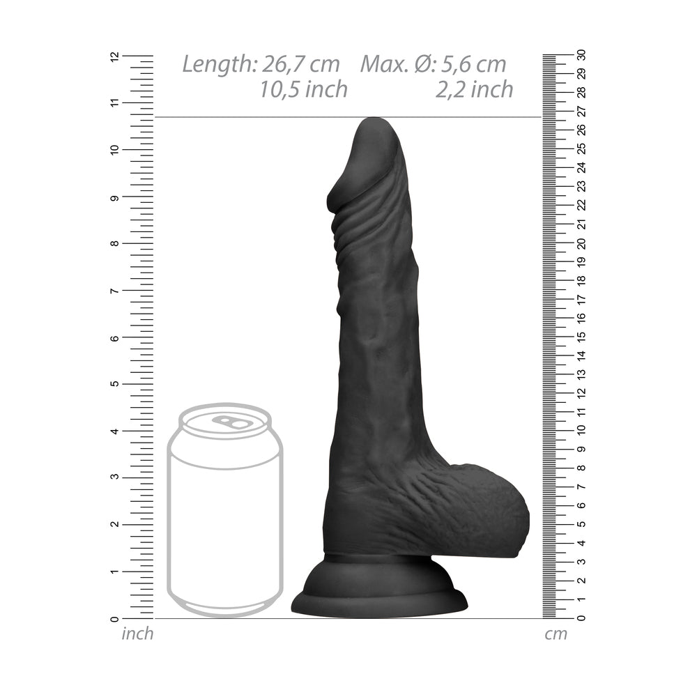 10 Inch Dildo - Real Rock with Suction Cup by Shots Toys - Sinsations