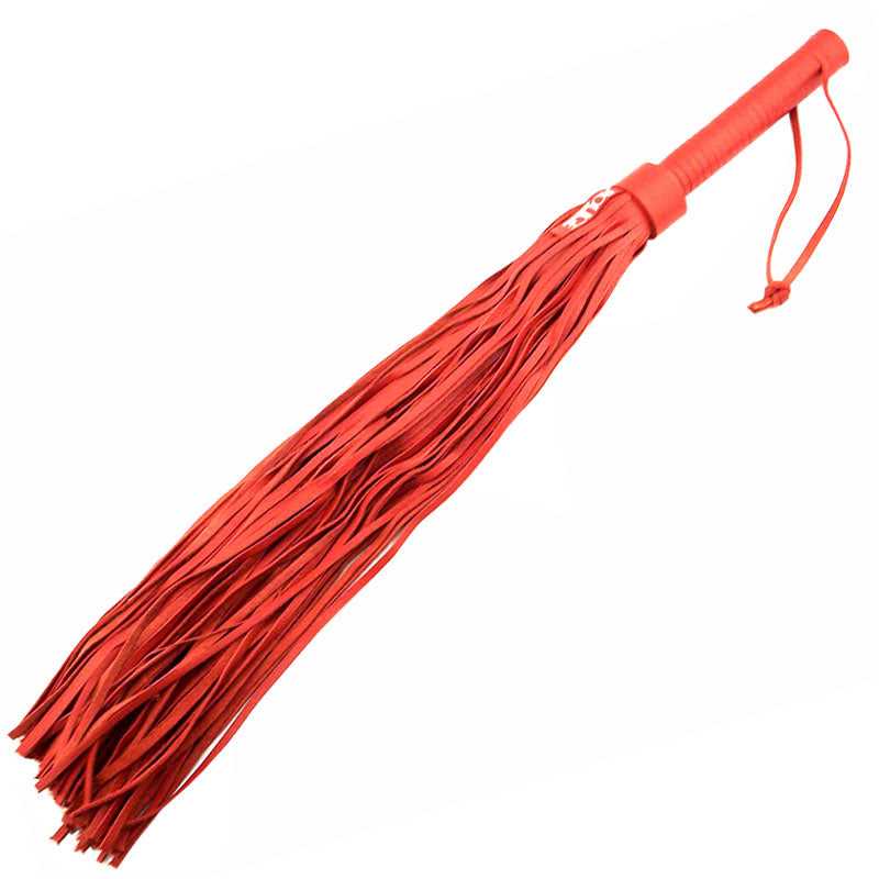 Rouge Garments Large Red Leather Flogger - Sinsations