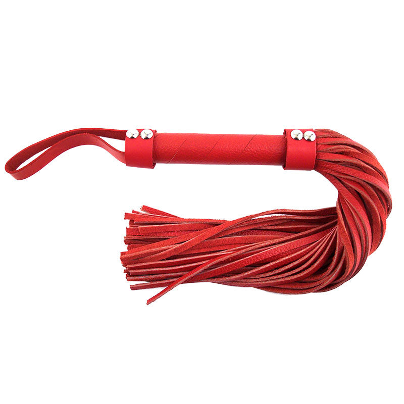Rouge Garments Red Leather Flogger - Sinsations