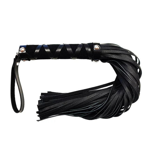 Rouge Short Leather Flogger With Studs - Sinsations