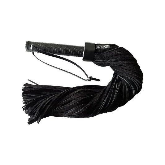 Rouge Leather Handle Suede Flogger - Sinsations