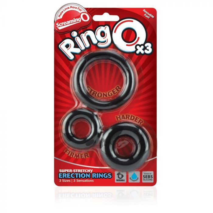 Screaming O RingO x3 Cock Rings Black - Sinsations