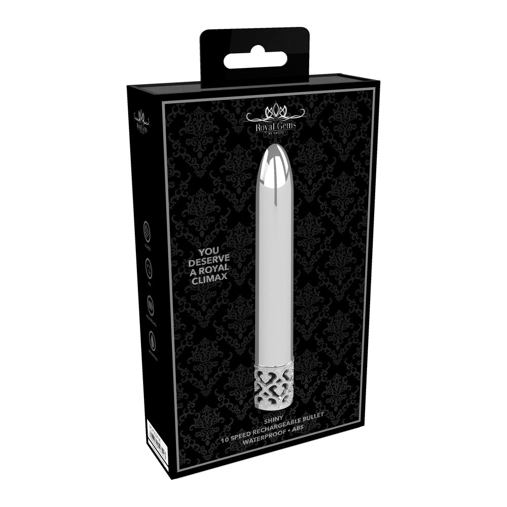 Royal Gems Shiny Rechargeable Bullet Silver - Sinsations
