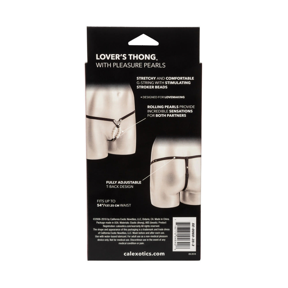 Lovers Thong With Pleasure Pearls - Sinsations