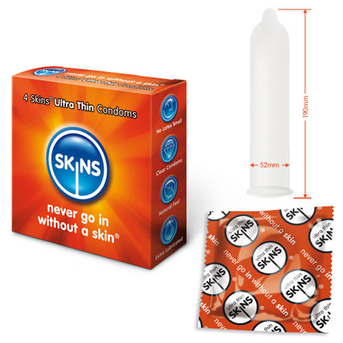 Skins Condoms Ultra Thin 4 Pack - Sinsations