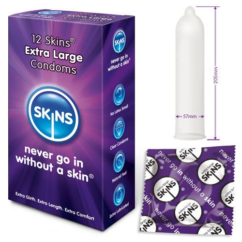 Skins Condoms Extra Large 12 Pack - Sinsations