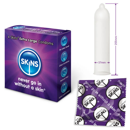 Skins Condoms Extra Large 4 Pack - Sinsations