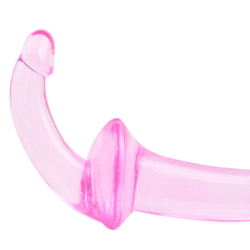 Double Fun Pink Strapless Strap On Dildo - Sinsations