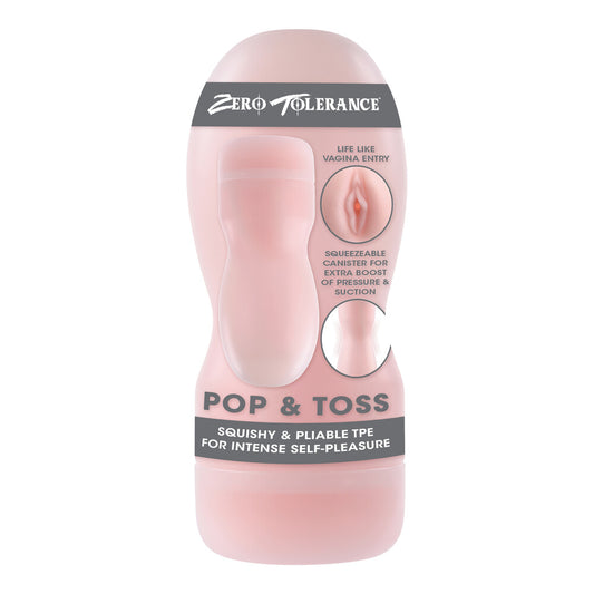 Zero Tolerance Pop And Toss Stroker Flesh Pink - Sinsations