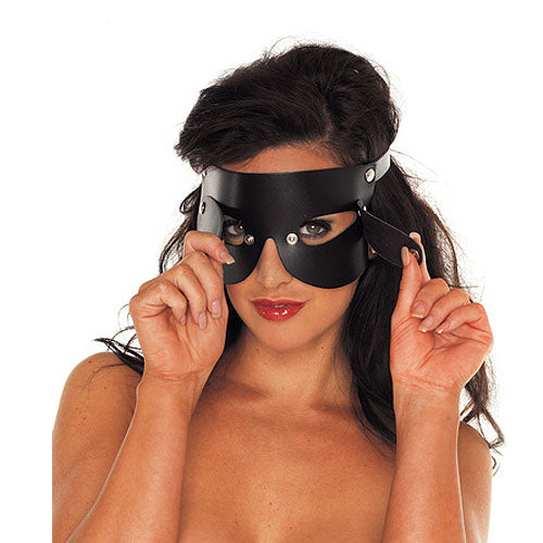Leather Blindfold With Detachable Blinkers - Sinsations