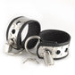 Leather Wrist Cuffs With Metal And Padlocks - Sinsations