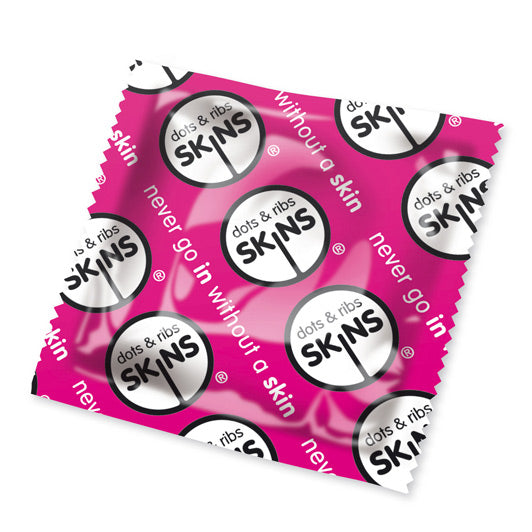 Skins Dots And Ribs Condoms x50 (Pink) - Sinsations